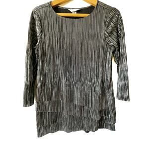 Christopher & Banks black & silver, dressy, sparkle top dressy. Size Small.